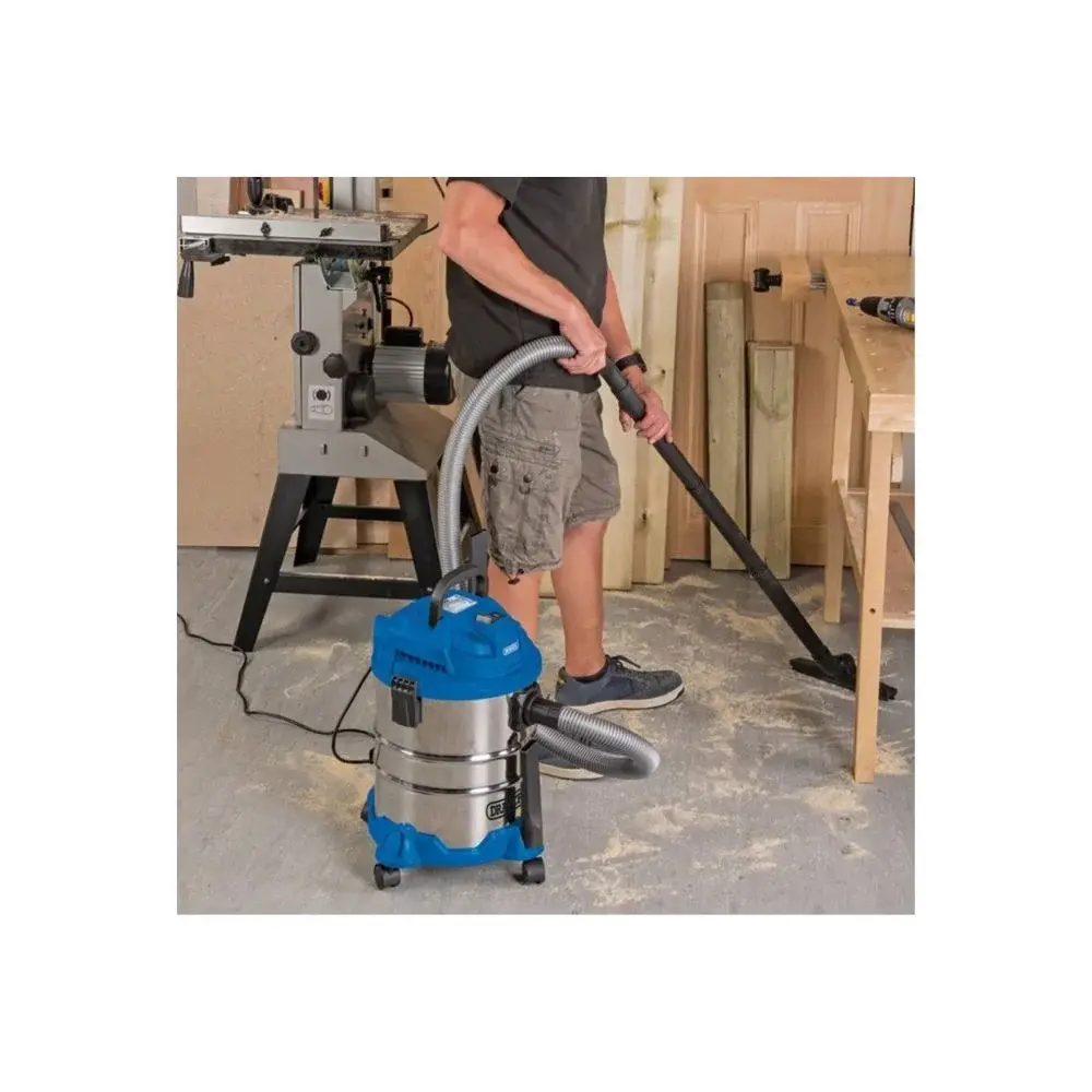 Draper 20515 Wet And Dry Vacuum Cleaner With Stainless Steel Tank, 20L, 1250W (3).webp