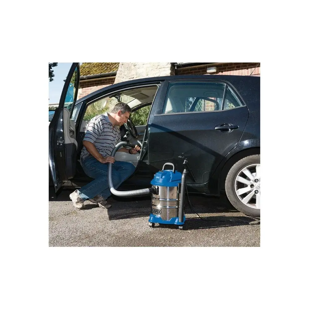 Draper 20515 Wet And Dry Vacuum Cleaner With Stainless Steel Tank, 20L, 1250W (2).webp