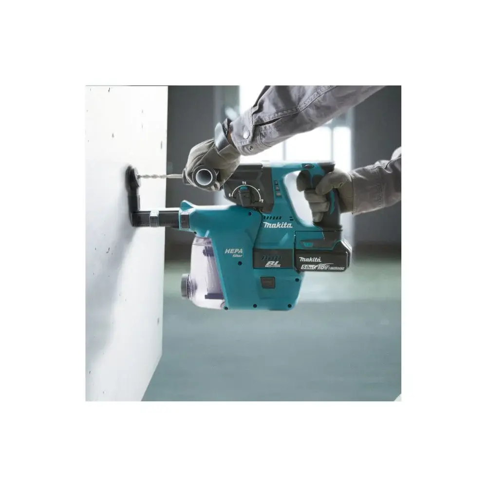 Makita DHR242 18V SDS+ Brushless Rotary Hammer Drill with 2x 5Ah battery and Charger (3).webp