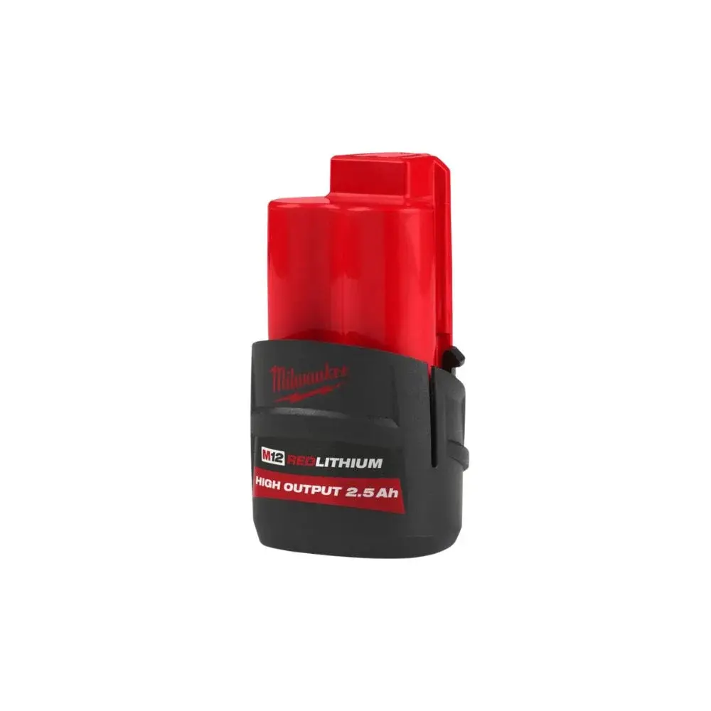 Milwaukee M12HB2.5 12v 2.5Ah High Output Red Litihum Battery (3).webp