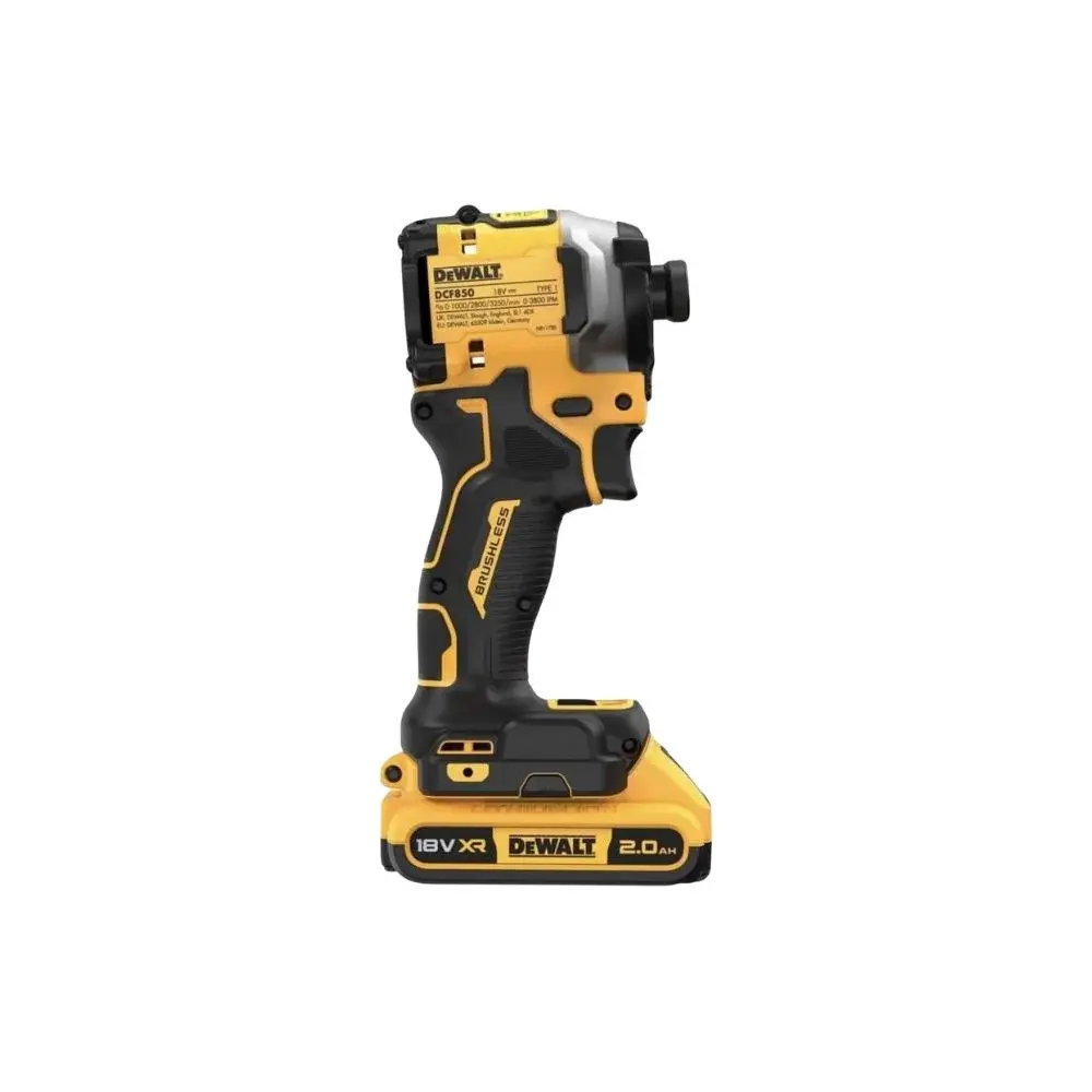 DeWALT DCF850D2T 18V XR Ultra Compact Brushless Impact Driver, 2 x 2Ah Batteries, Charger & TSTAK Case (4).webp