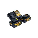 DeWALT DCK2062M2T 18V XR Brushless Twin Kit - 2x 4Ah Batteries, Charger & Tstak II Case.webp