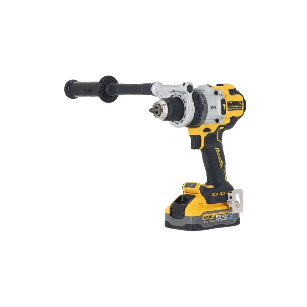 DeWalt DCD1007H2T 18V Cordless Brushless Combi Drill with 2 x 5.0Ah Powerstack Batteries, Charger & Case (2).webp