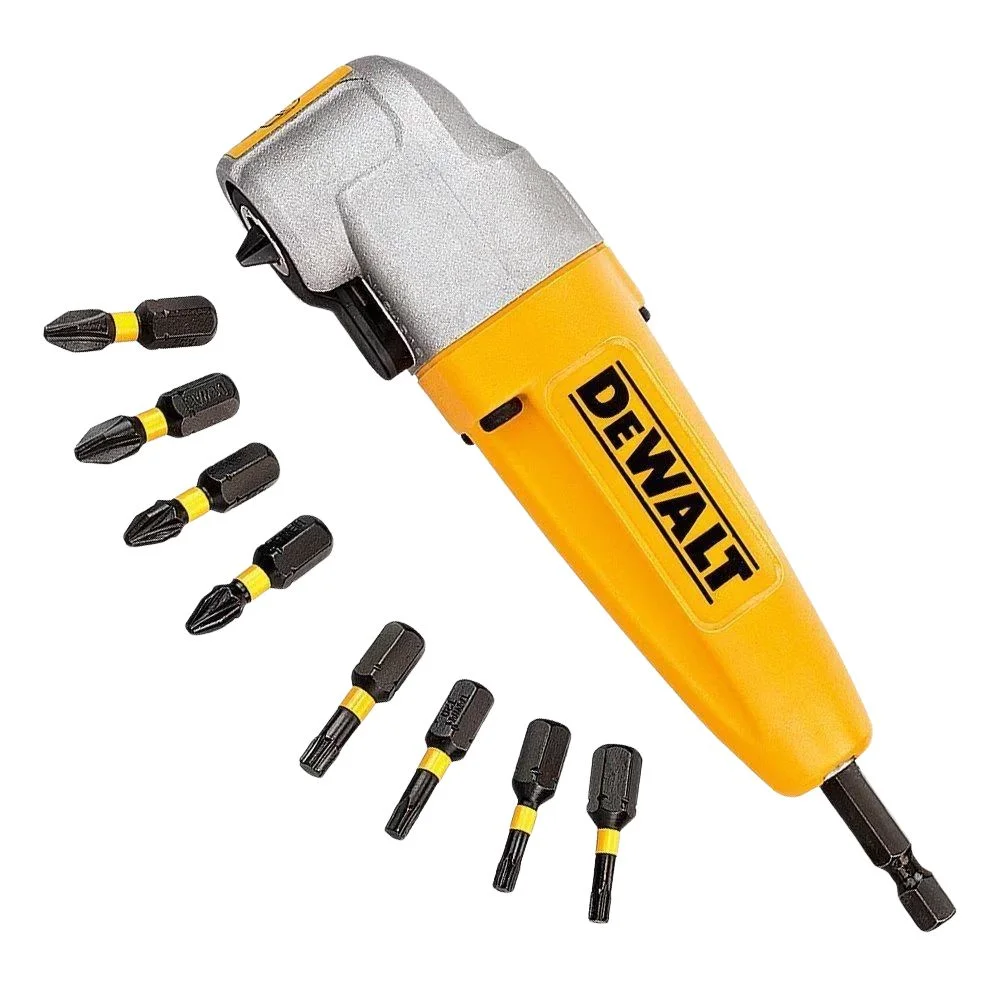 DeWALT DT71517T Impact Right Angle Torsion Drill Attachment - 9 Screwdriver bits