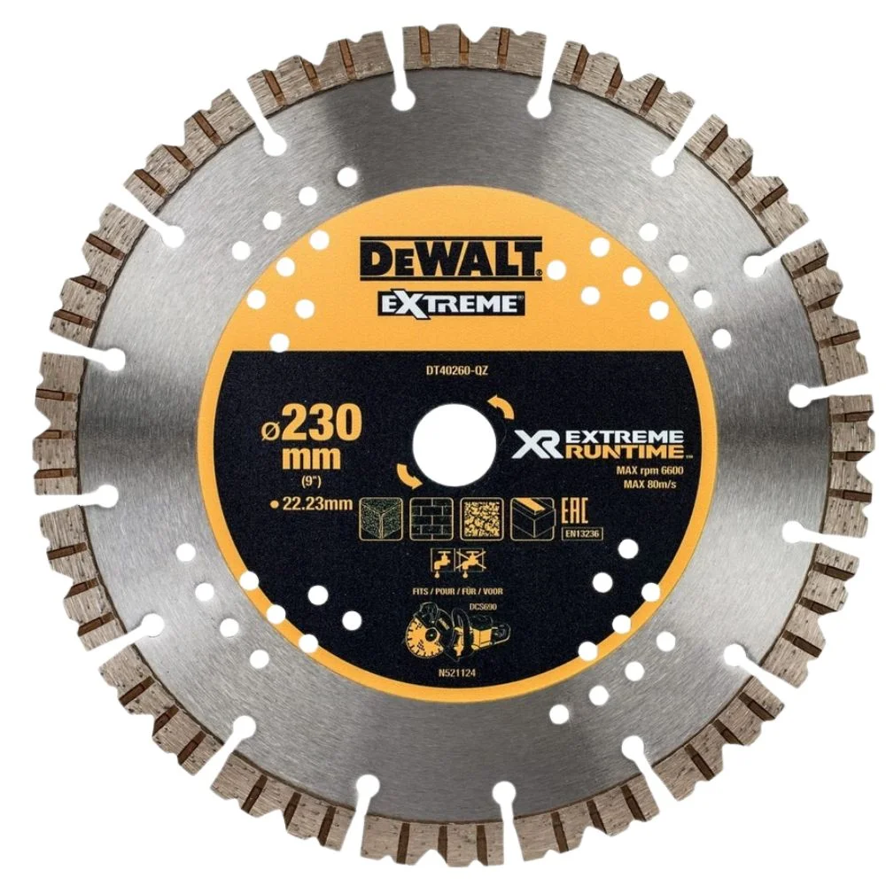 DeWALT DT40260-QZ 9INch 230mm Diamond Cutting Disc For DCS690 DCS690N Circular Saws