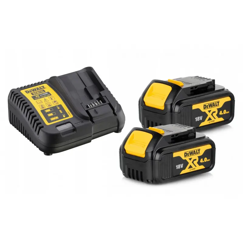 Dewalt DCB1104M2 18V Li-ion 4.0Ah Battery Twin Pack & DCB1104 Charger Kit