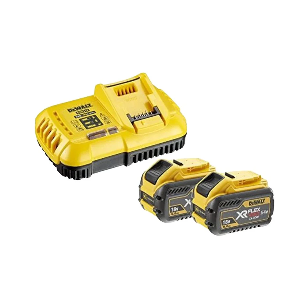 DeWALT DCB118X2 2x DCB547 XR 9.0Ah FLEXVOLT 18V/54V Li-ion + DCB118 Charger 