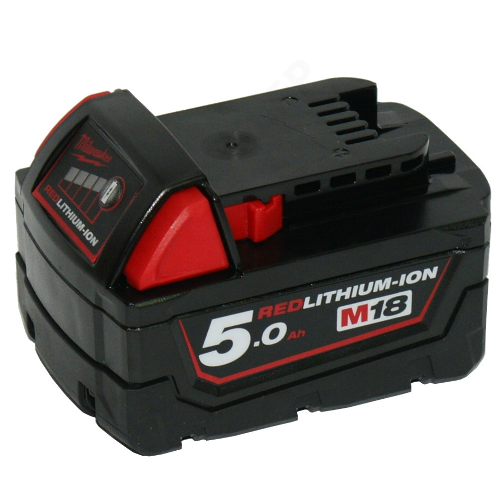 Milwaukee M18B5 M18 5.0Ah Red Lithium-Ion Battery