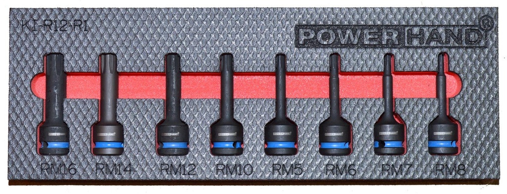 Powerhand 1/2" Ribe Impact Bit Socket Set