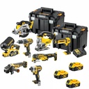 DeWalt 8 Piece 18V Li-ion Combo Kit with 3 x 5.0Ah Batteries & 2x TSTAK