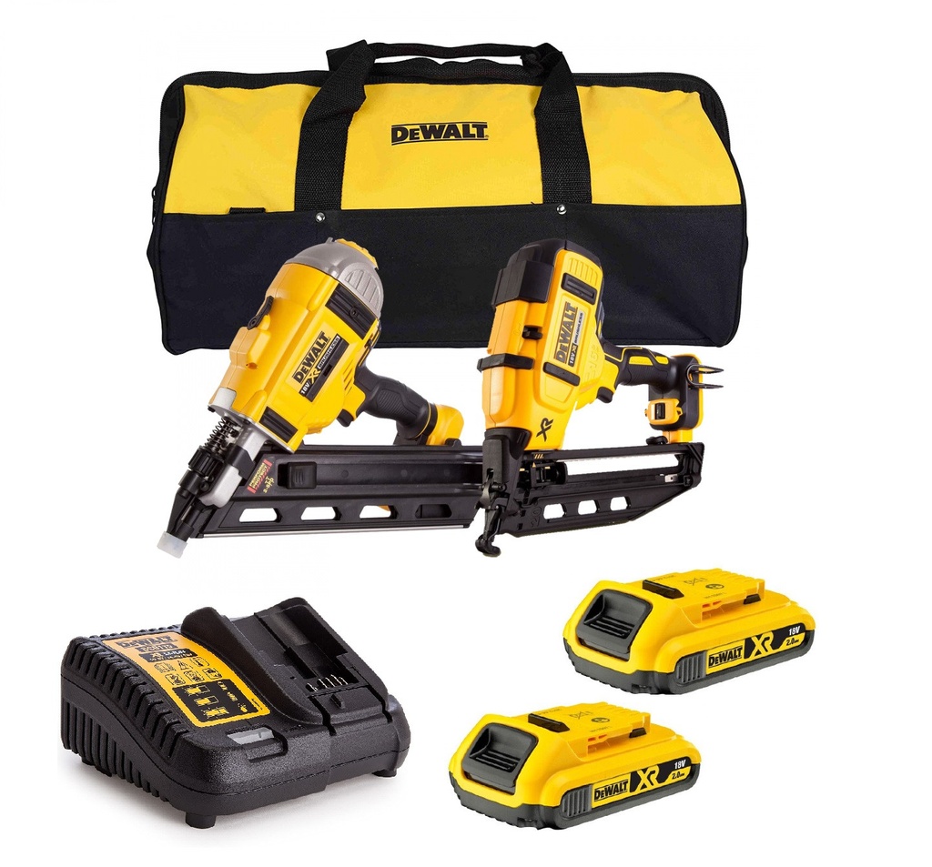 DeWalt DCK2046D2 18V XR CORDLESS BRUSHLESS Nailers DCN692 + DCN660 Twin Pack full kit in Bag