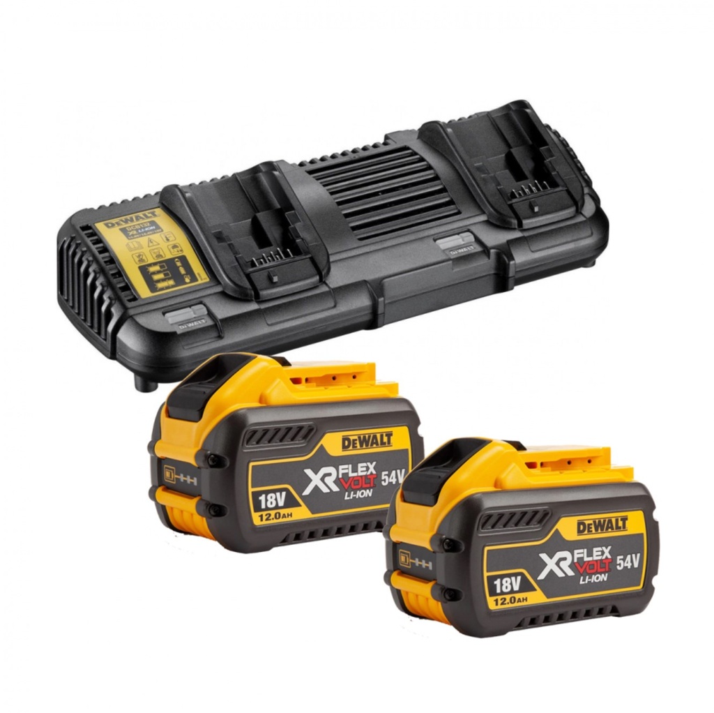 Dewalt DCB548 18V/54V 12.0Ah FLEXVOLT Battery Twin Pack & DCB132 Charger Bundle