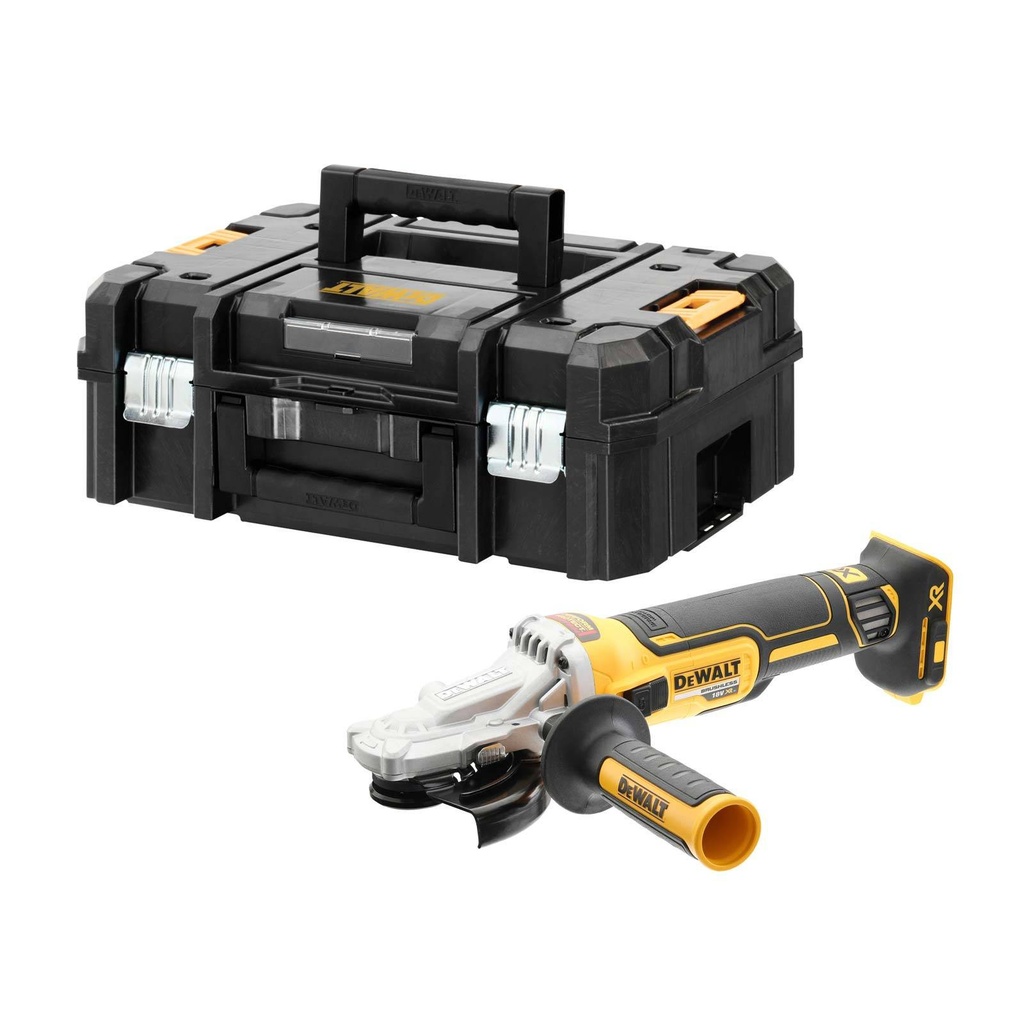 DeWALT DCG405FNT 18V XR Brushless 125mm Flathead Angle Grinder in TSTAK