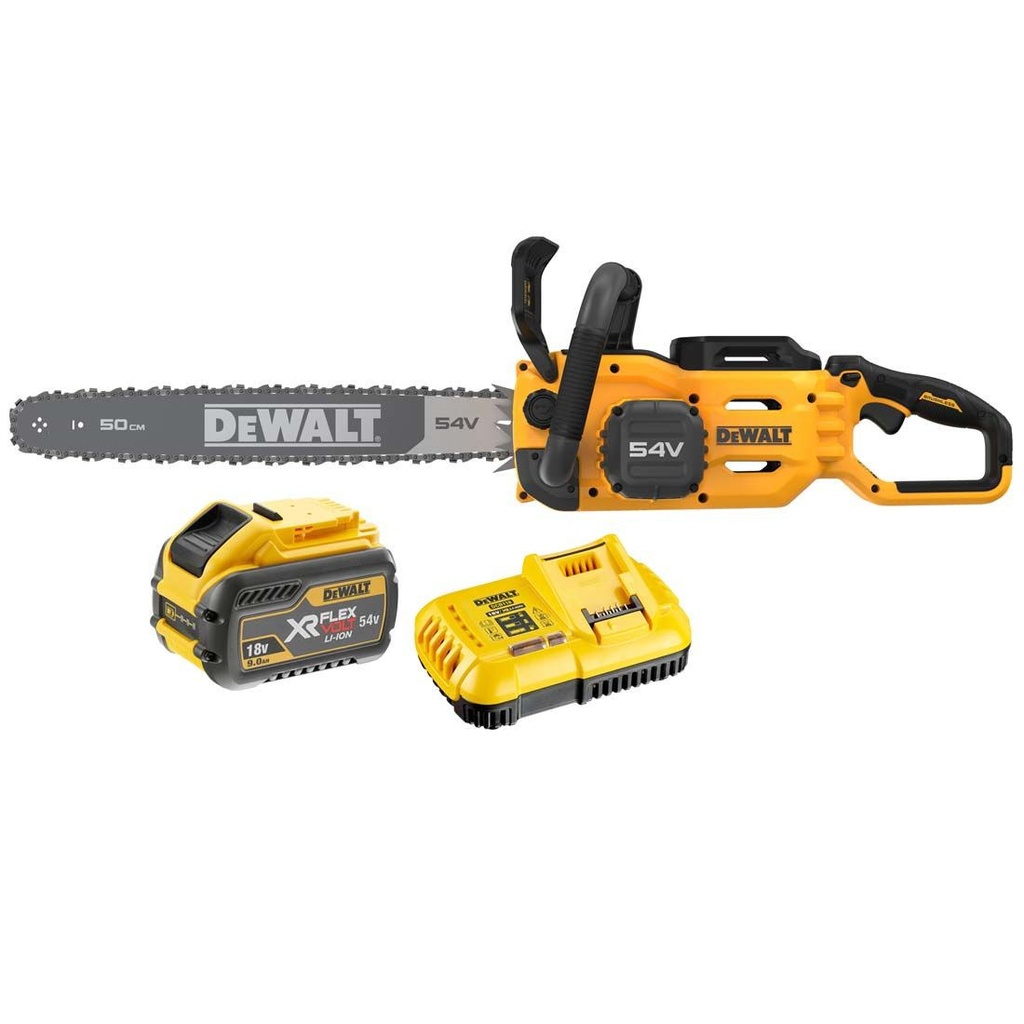 DeWalt DCMCS575X1 54V XR FLEXVOLT 50cm Cordless Brushless Chainsaw Inc 1x 9Ah Battery, charger