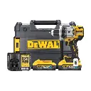 DeWALT DCD1007H2T 18V Cordless Brushless Combi Drill with 2 x 5.0Ah Powerstack Batteries, Charger & Case