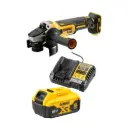 DeWALT DCG405N 18V Brushless 125mm Angle Grinder with 1 x 5.0Ah Battery & Charger