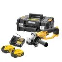 DeWALT DCG412P2 18V XR 125mm Cordless Angle Grinder Kit - 2x5ah Battery, Charger & Tstak II Case