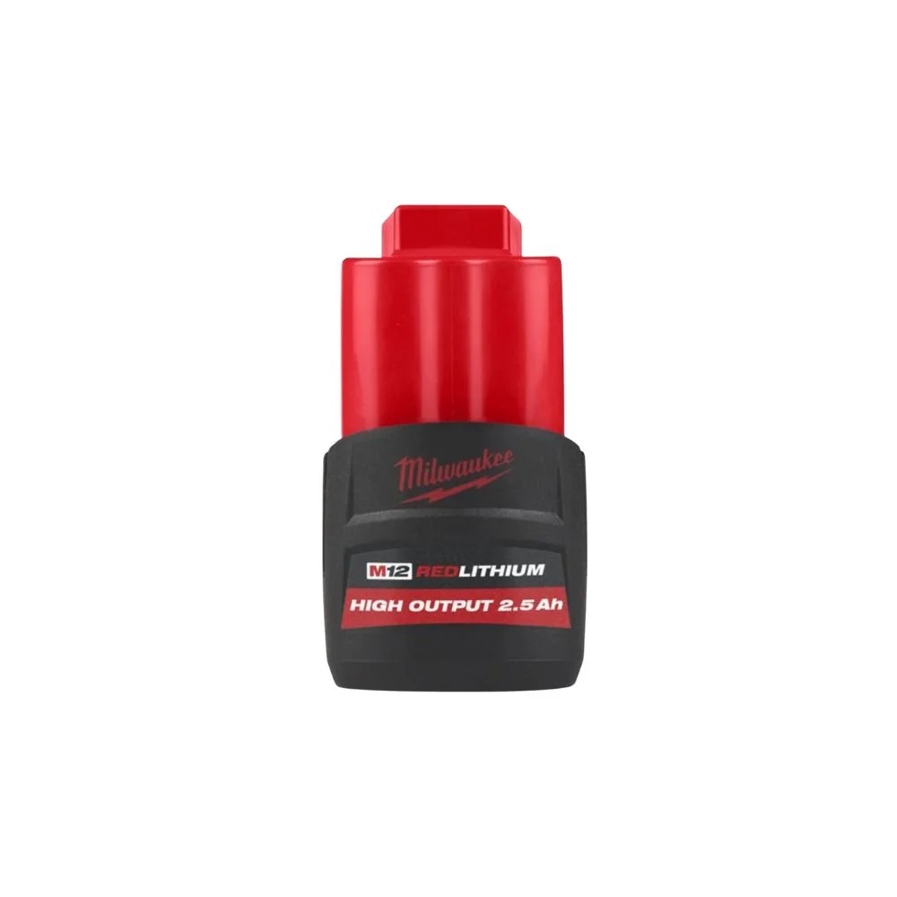 Milwaukee M12HB2.5 12V 2.5Ah High Output Red Litihum Battery 