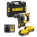 DeWALT DCH273P2T 18V XR Brushless SDS Plus Rotary Hammer Drill - 2x 5.0Ah Batteries, Charger & TSTAK II Case