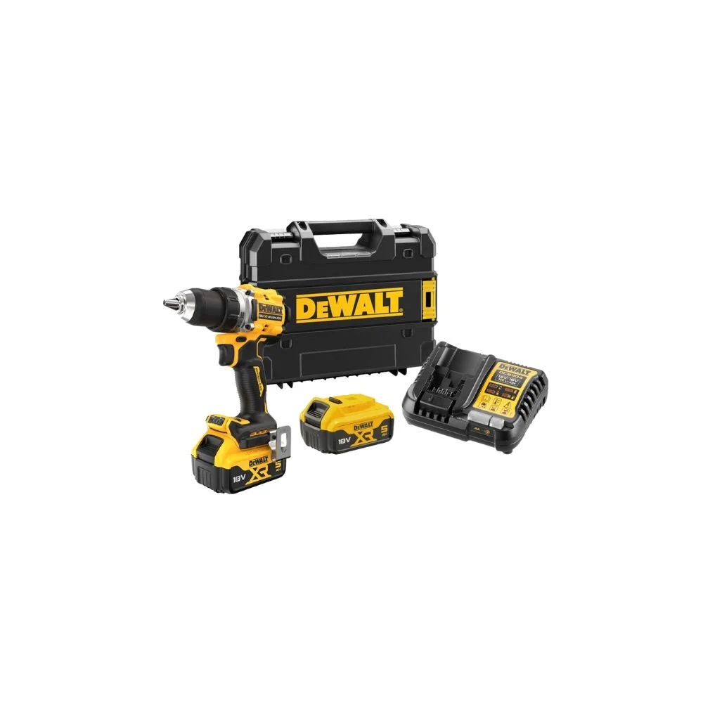 DeWALT DCD800P2T Cordless Drill Driver XR 18V Li-Ion - 2x5Ah Batteries, Charger & TSTAK Case