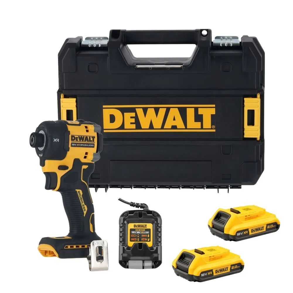 DeWALT DCF870D2 18V XR Brushless Hydraulic Impact Driver With 2x2Ah Batteries, Charger and Case