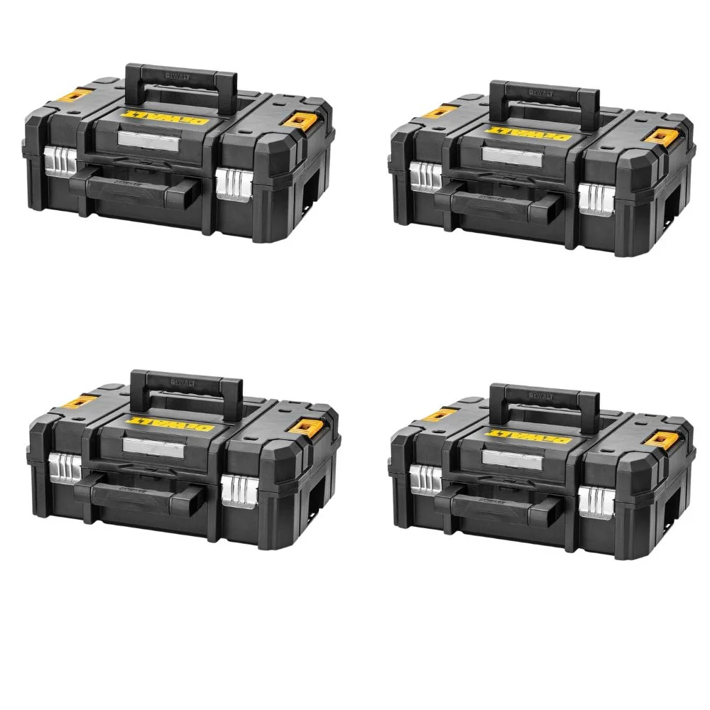 DeWALT DWST1-70703 T-Stak Toolbox Tool Storage II Suitcase Empty Carry Case - Four Pack