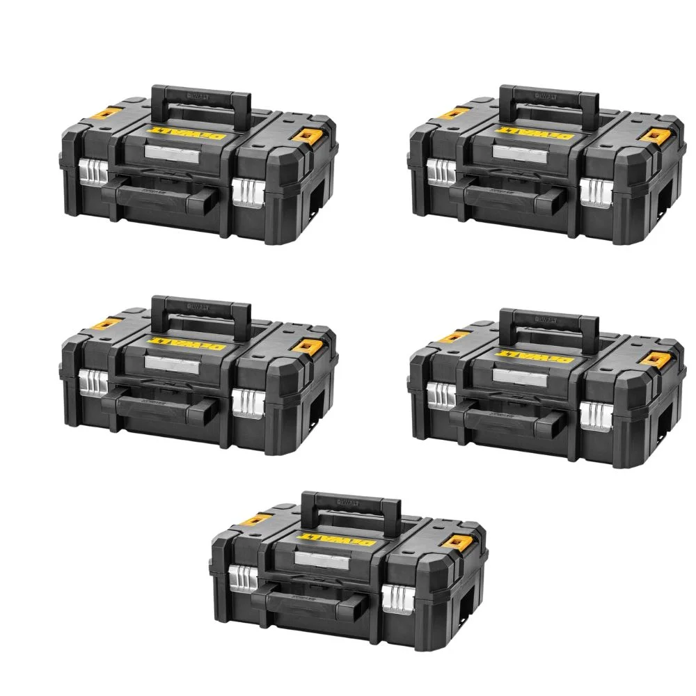 DeWALT DWST1-70703 T-Stak Toolbox Tool Storage II Suitcase Empty Carry Case - Five Pack