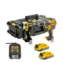 DeWALT DCK266D2 Combi Drill And Impact Driver XR 18v Brushless Kit With 2 x 2.0Ah Batts , Charger & DS150 Case