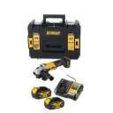 DeWALT DCG407M2 18V XR Brushless 125mm Angle Grinder – 2x 4Ah Batt, Charger & TSTAK II Case 