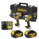 DeWALT DCK266M2 Combi Drill And Impact Driver XR 18V Brushless Kit Witih 2x4.0Ah Batts , Charger & DS150 Case