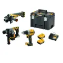 DeWALT DCK355P2T Cordless 18V XR Brushless 3 Piece Kit DCD800N , DCG405N , DCH172 With 2x5Ah Batteries, Charger & Carry Case
