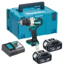 Makita DHP489RMJ 18V LXT Brushless 2-Speed Combi Drill With 2x4.0Ah Batteries,Charger & MAKPAC3 Case