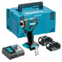 Makita DTD173RTJ 18V LXT Brushless Impact Driver – 2x5Ah Batteries, Charger & MAKPAC 3 Case