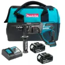 Makita DHR202Z 18V SDS+ Rotary Hammer Drill with 2 x 6Ah Battery,Charger in Tool Bag