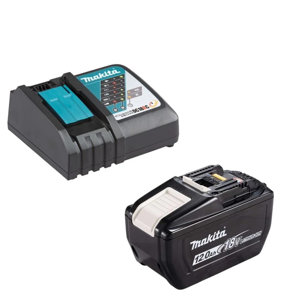 Makita BL18120 Battery 18V 12Ah LXT Lithium-Ion Battery With DC18RC 7.2V-18V Compact Fast Charger