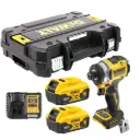 DeWALT DCF860P2T XR 18V Impact Driver with 2 x 5.0Ah Batteries, Charger & TSTAK Case 