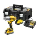 DeWALT DCF900H2T 18V XR Brushless 1/2″ Hog Ring High Torque Impact Wrench – 2x 5Ah PowerStack Batteries, Charger & TSTAK II Case