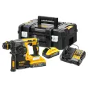 DeWALT DCH273H2T 18V XR Brushless SDS Plus Hammer Drill – 2x 5ah PowerStack Batteries, Charger & TSTAK II Case