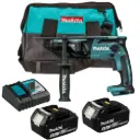 Makita DHR165RFJ 18V LXT SDS+ Rotary Hammer Drill - 2 x 3.0Ah Batteries, Charger & Tool Bag