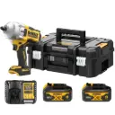 DeWALT DCF961M2T 18V XR 1/2″ High Torque Impact Wrench Kit – 2x 4.0Ah Batteries, Charger & TSTAK II Case