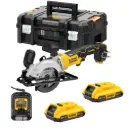 DeWALT DCS571D2 18V XR 115 mm Brushless Compact Circular Saw With 2x 2Ah Batteries, Charger & Case