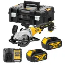 DeWALT DCS571M2 18V XR 115 mm Brushless Compact Circular Saw With 2x 4Ah Batteries, Charger & Case