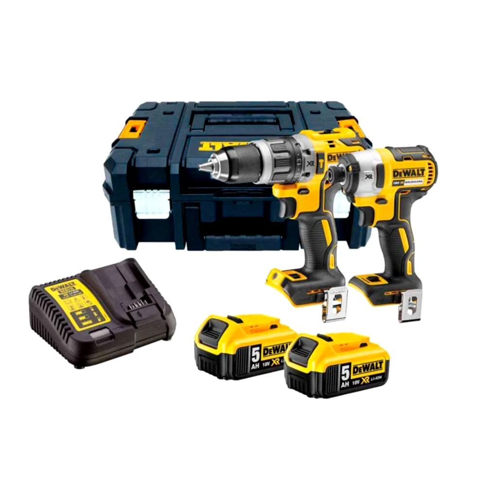 DeWALT DCK266P2T 18V XR BL Twin Kit with Batteries, Charger and TSTAK II