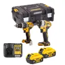DeWALT DCK266P2T 18V XR BL Twin Kit with Batteries, Charger and TSTAK II