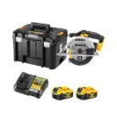 DeWALT DCS391P2 18V 165mm Premium Circular Saw With 2 x 5.0Ah Batteries & Charger in TSTAK VI Case