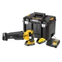 DeWALT DCS386H2T 18V XR FLEXVOLT Advantage Reciprocating Saw - 2 x 5Ah Powerstack Batteries, Charger & TSTAK VI Case