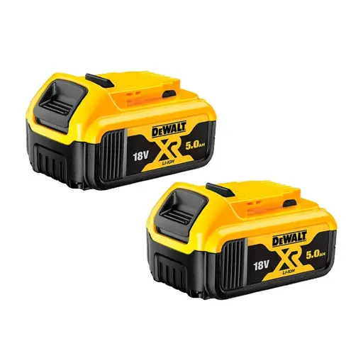 [DCB184 x 2] DeWALT DCB184 18V 5.0Ah XR Lithium-Ion Slide Battery Twin Pack
