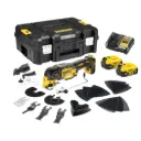 DeWALT DCS356P2 18V XR Brushless 3 Speed Oscillating Tool With 2 x 5Ah Batteries, Charger And TSTAK II Case 