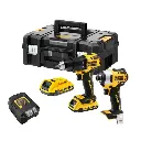 DeWALT DCK2062D2T 18V XR Brushless Twin Kit - 2x 2Ah Batteries, Charger & Tstak II Case