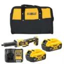 DeWALT DCG426P2 18V XR Brushless Die Grinder Kit – 2 x 5Ah Batteries, Charger & Bag